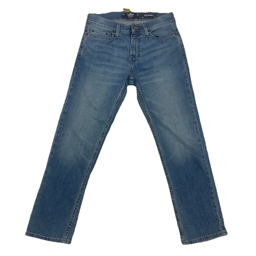 Hollister Men's Jeans Medium Wash Blue Epic Flex Slim Straight NWT 26 x 28